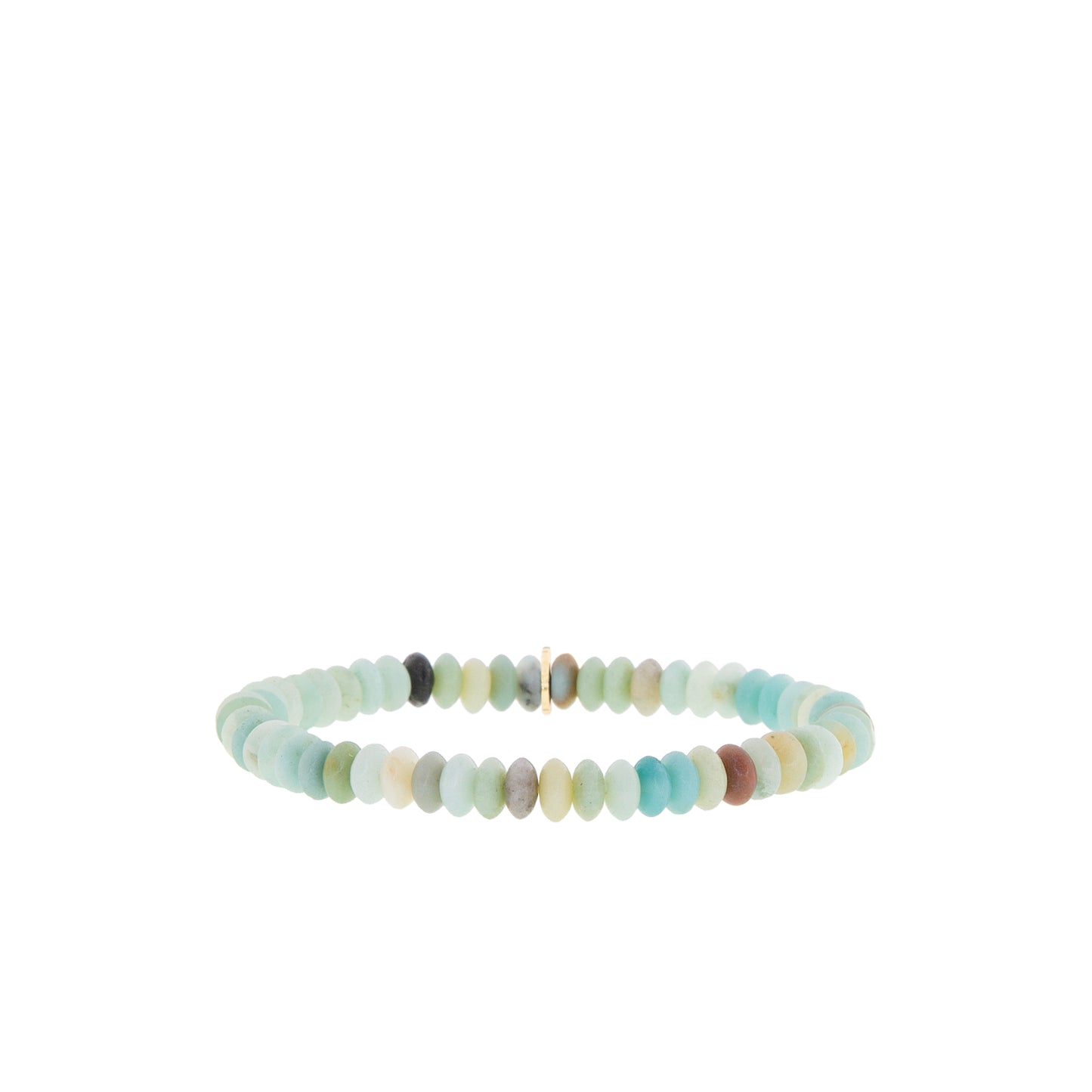 Semi-Precious Rondelle Breaded Stretch Bracelet