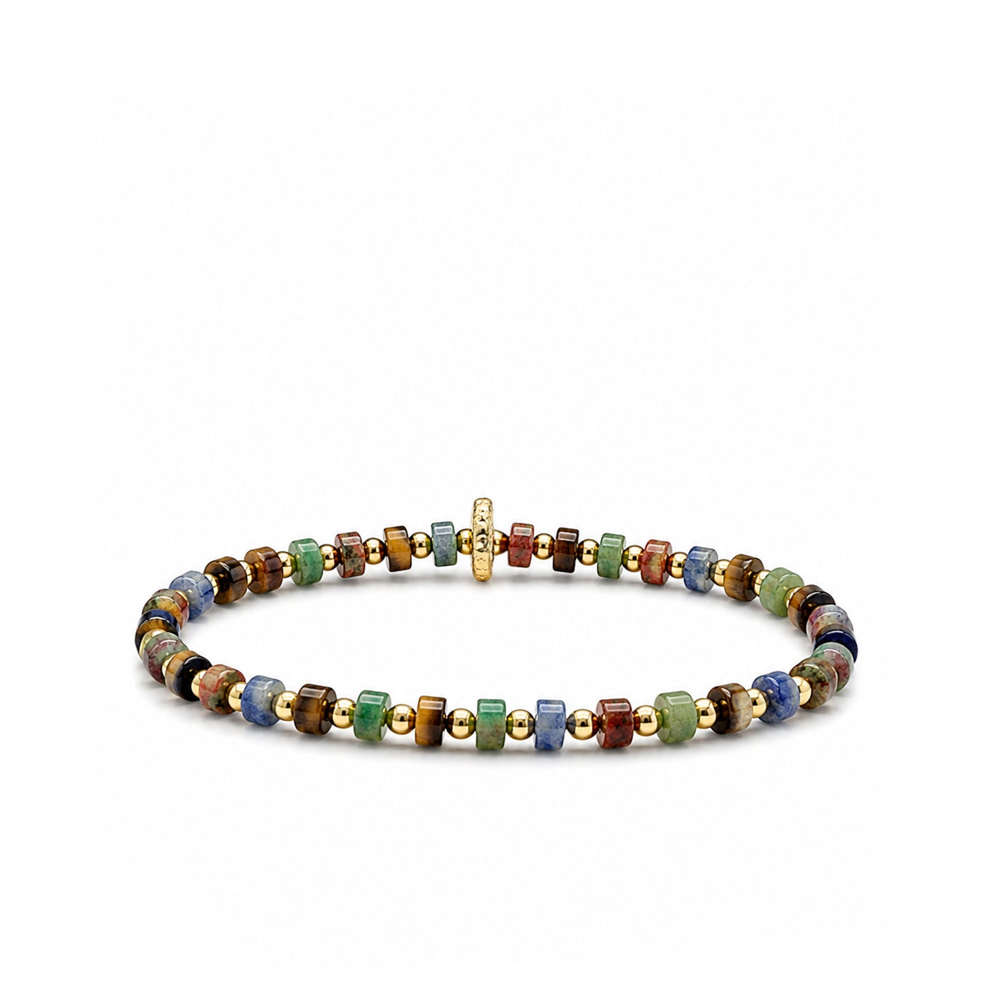 Wilder Natural Stone Disc Stretch Bracelet