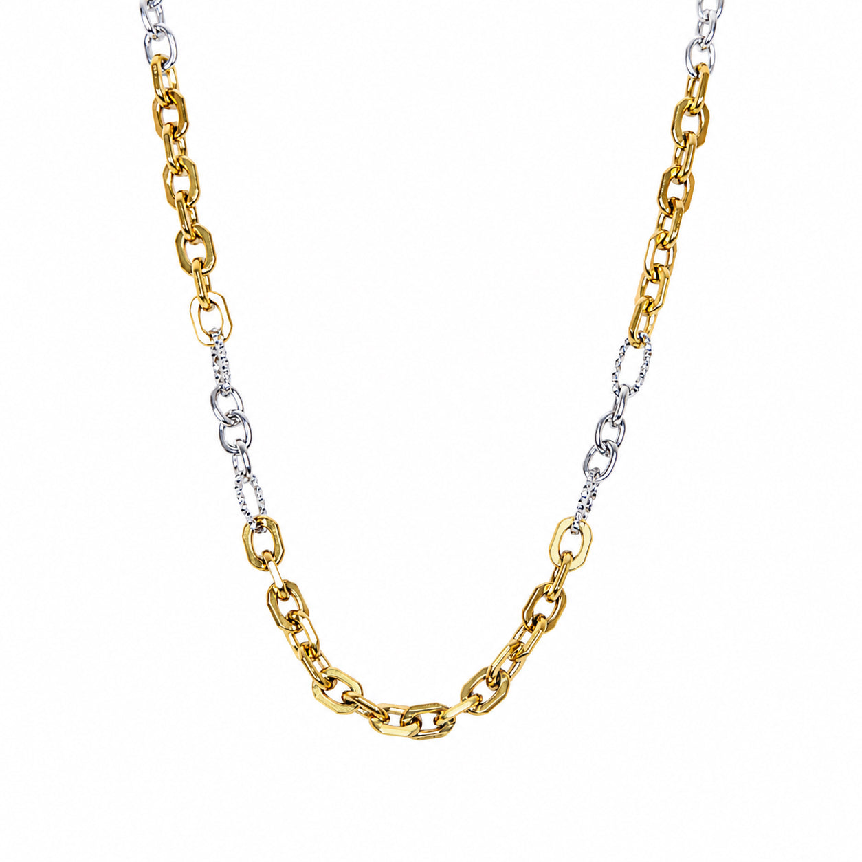 Two-Tone Waterproof Chain Link Necklace