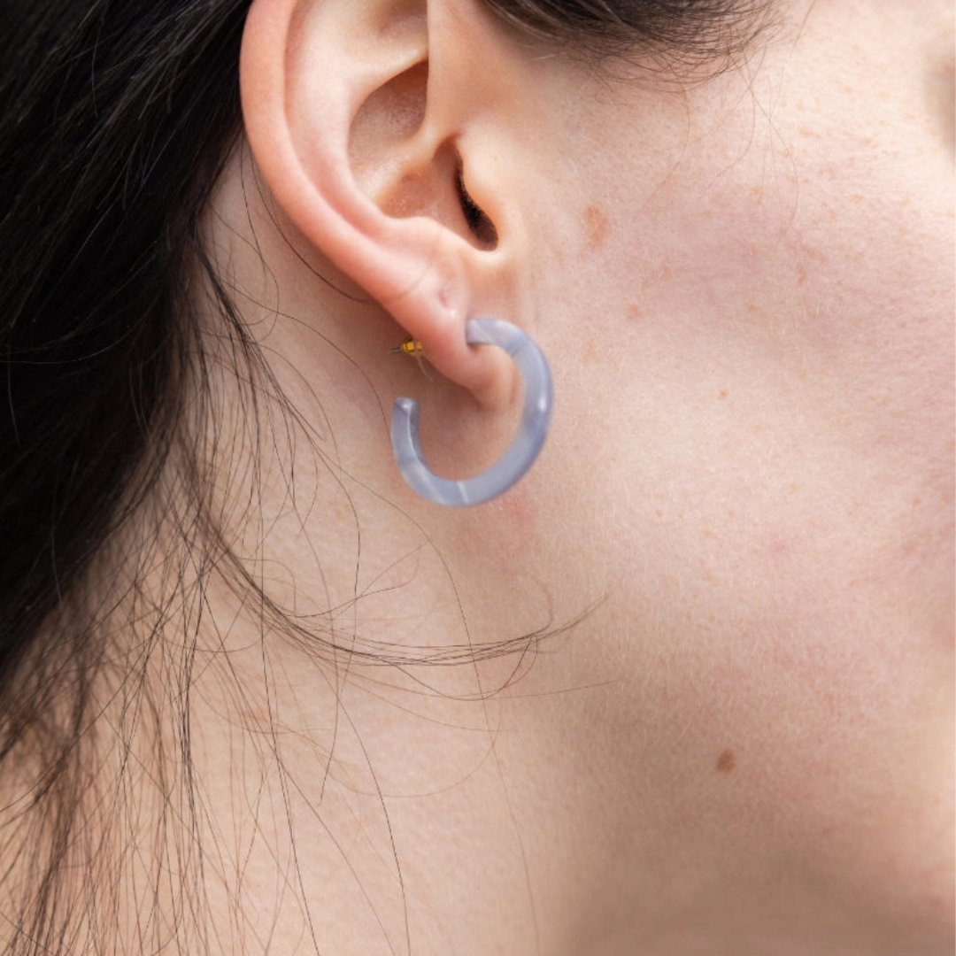Cam Mini Hoops In Glacier Blue