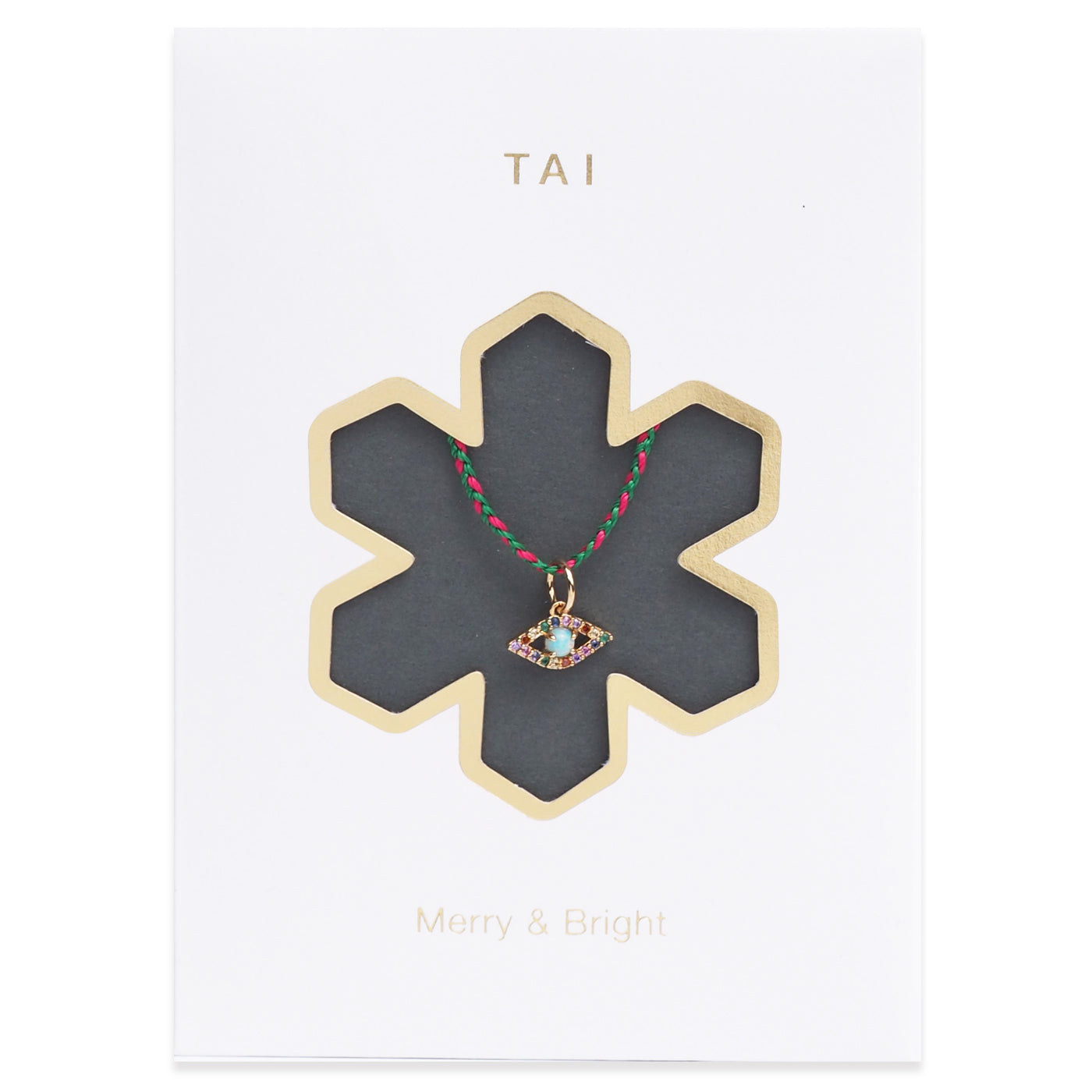 Small Evil Eye Charm On Cord Necklace