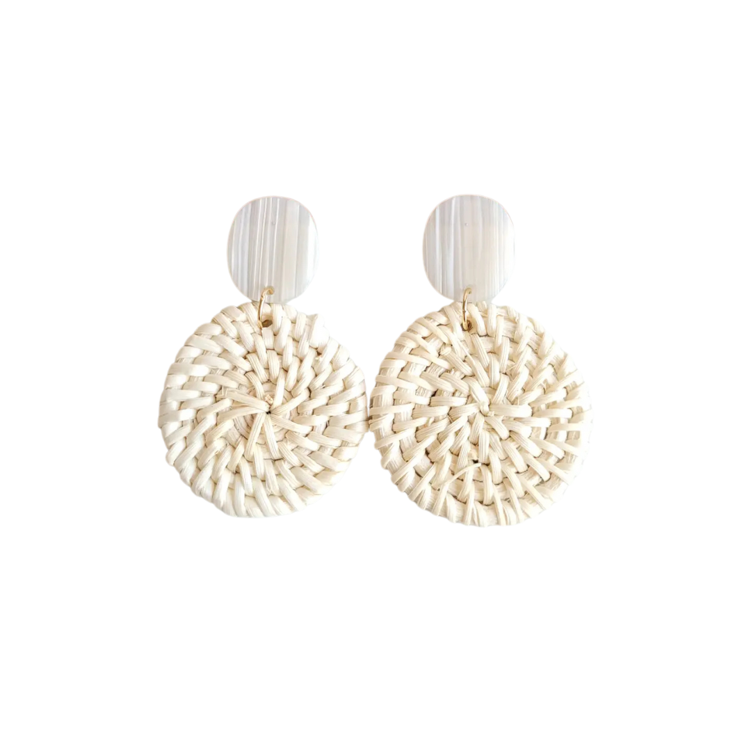 Rattan Statement Earring