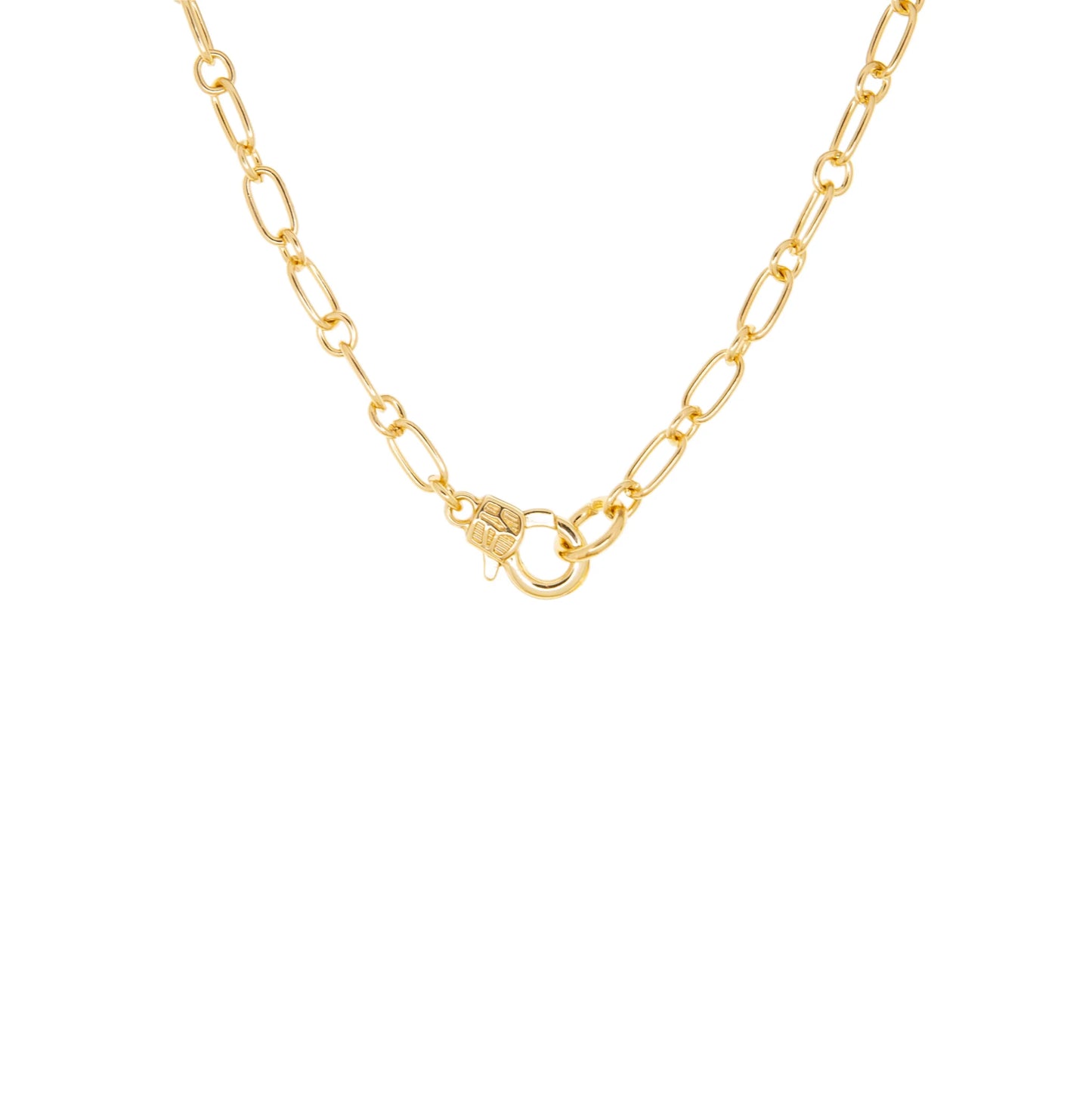 Thin Oval Chain Necklace For Charms