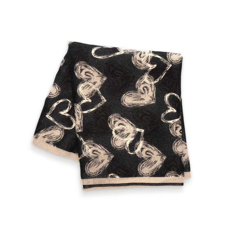 Doodled Hearts Scarf