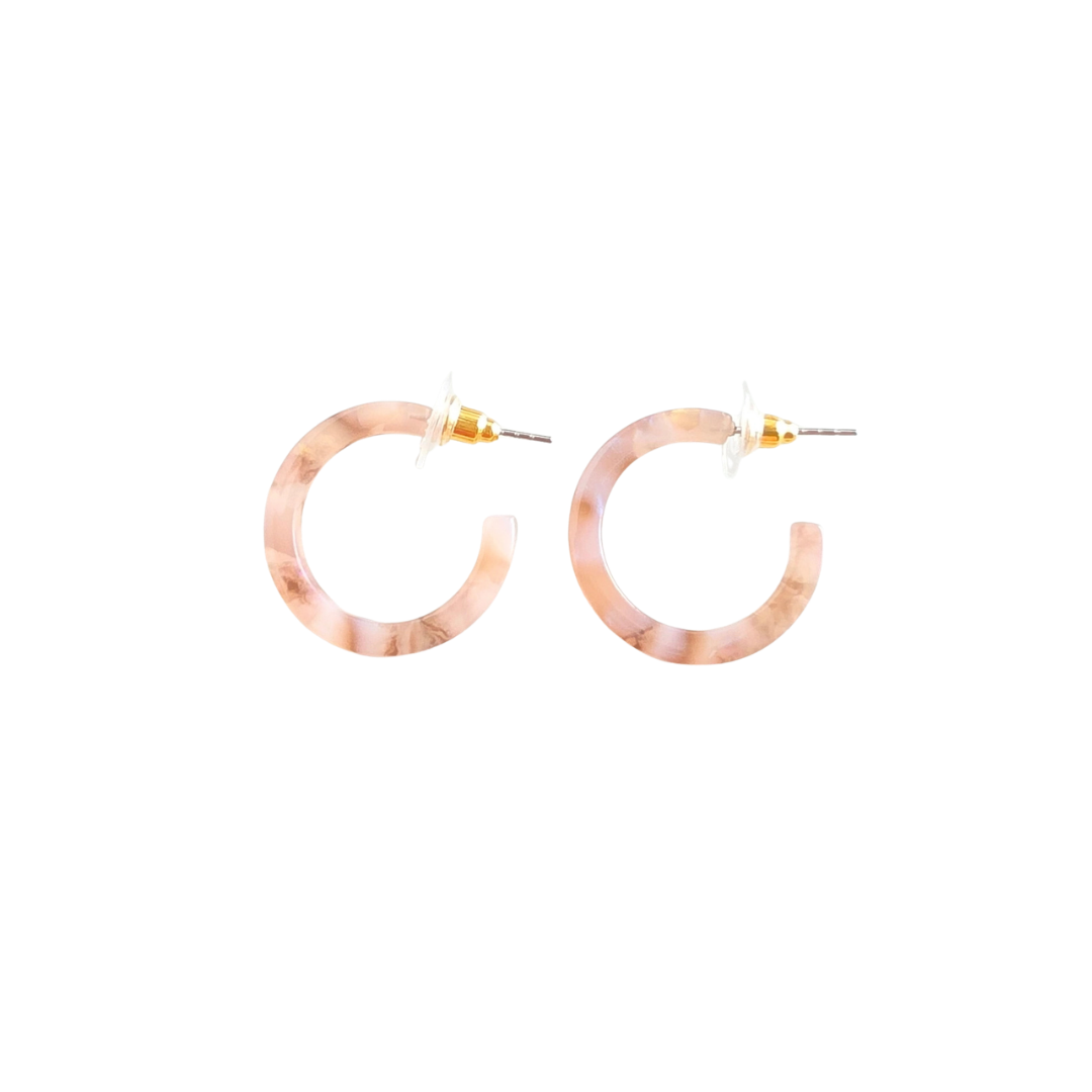 Cam Mini Hoops In Shimmering Taupe