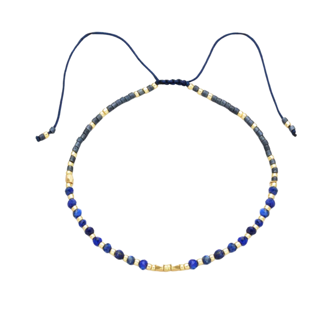 Lapis Lazuli Healing Gemstone Stacking Bracelet