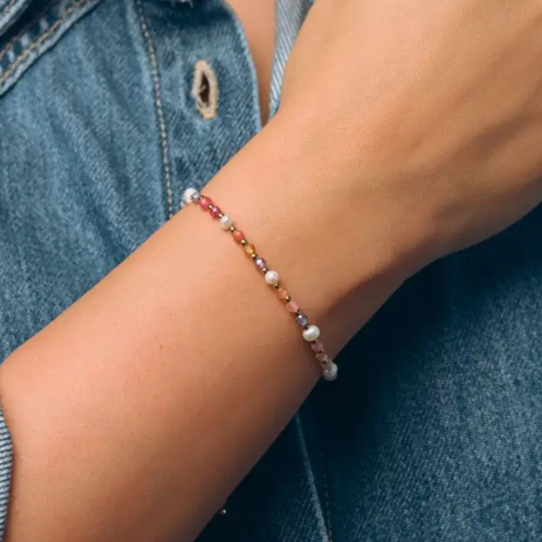 Multicolor Bead Slider Bracelet