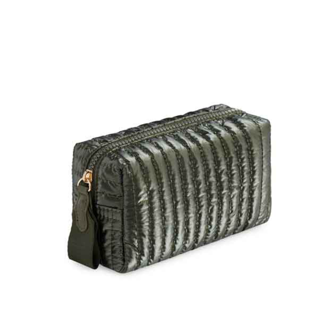 Logan Small Boxy Metallic Cosmetic Bag