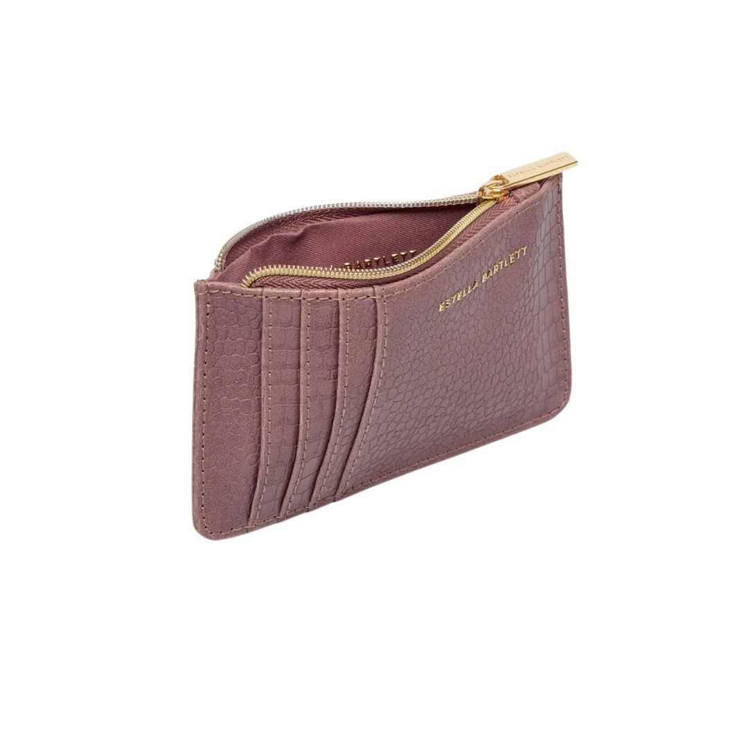 Dusty Rose Croc Embossed Mini Wallet – Ariane's Jewel Box