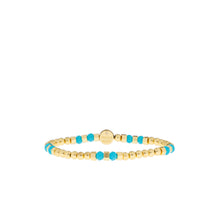 Load image into Gallery viewer, Gold &amp; Crystal Beaded Stretch Bracelet