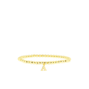 Gold Initial Charm Bracelet