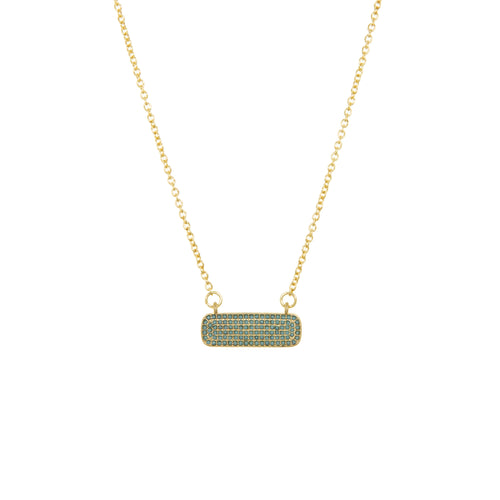 Crystal Rectangle Chain Necklace