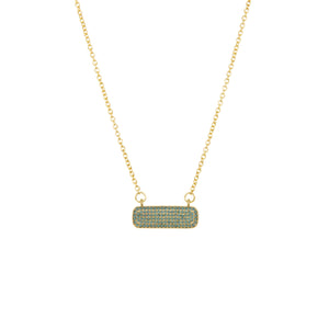 Crystal Rectangle Chain Necklace