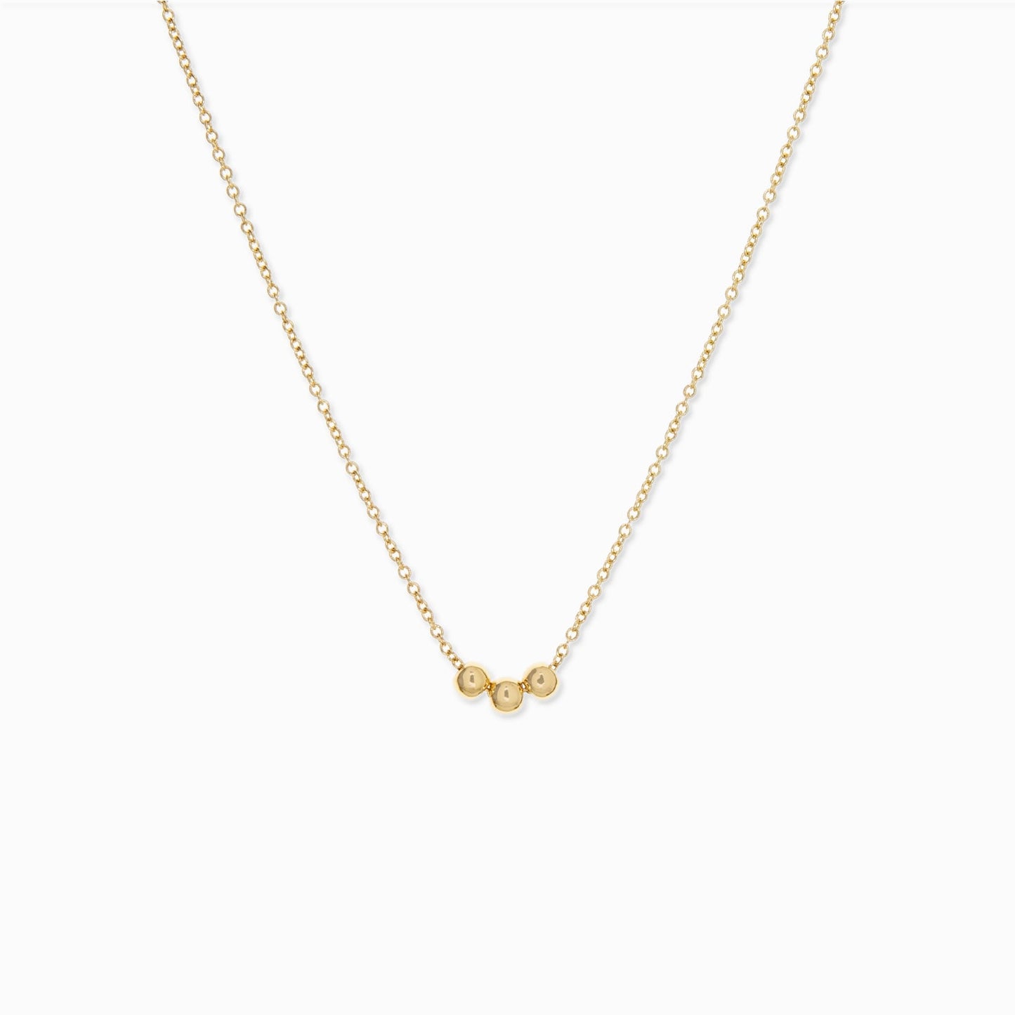 Triple Ball Bead Necklace