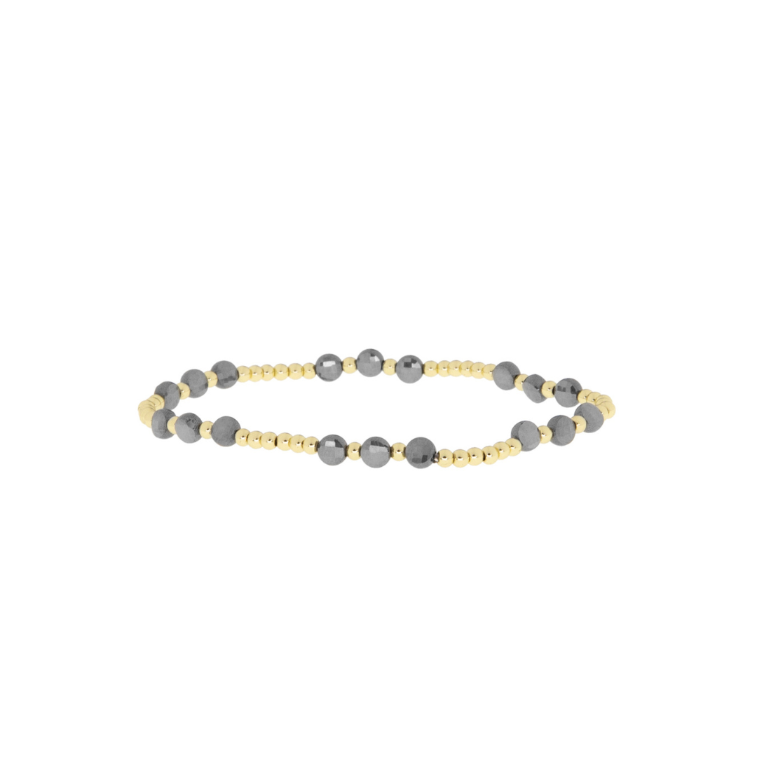2MM Beaded Stretch Bracelet With Glass Beads