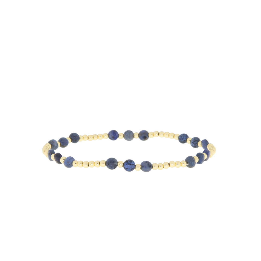 2MM Beaded Stretch Bracelet With Glass Beads
