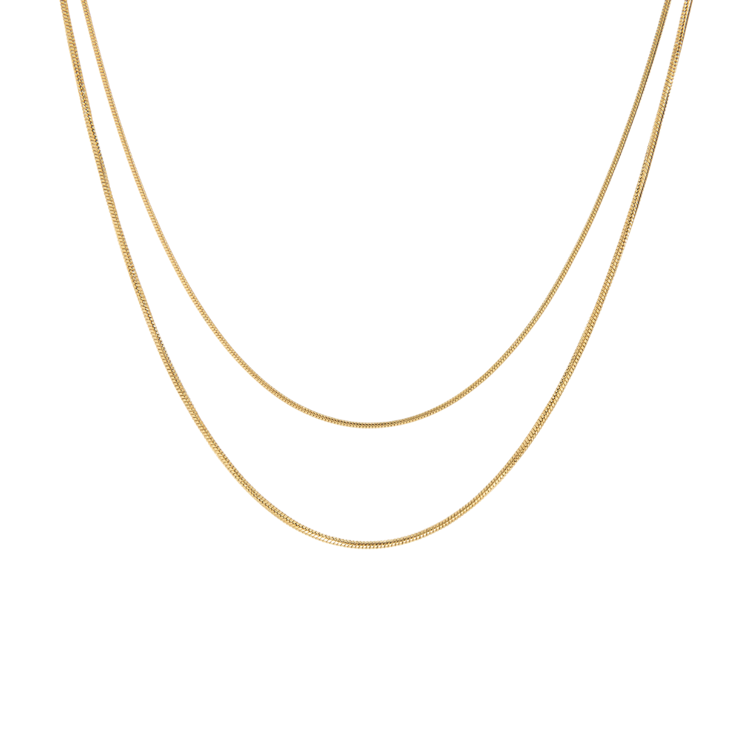 Double Layer Waterproof Snake Chain Necklace