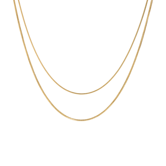 Double Layer Waterproof Snake Chain Necklace
