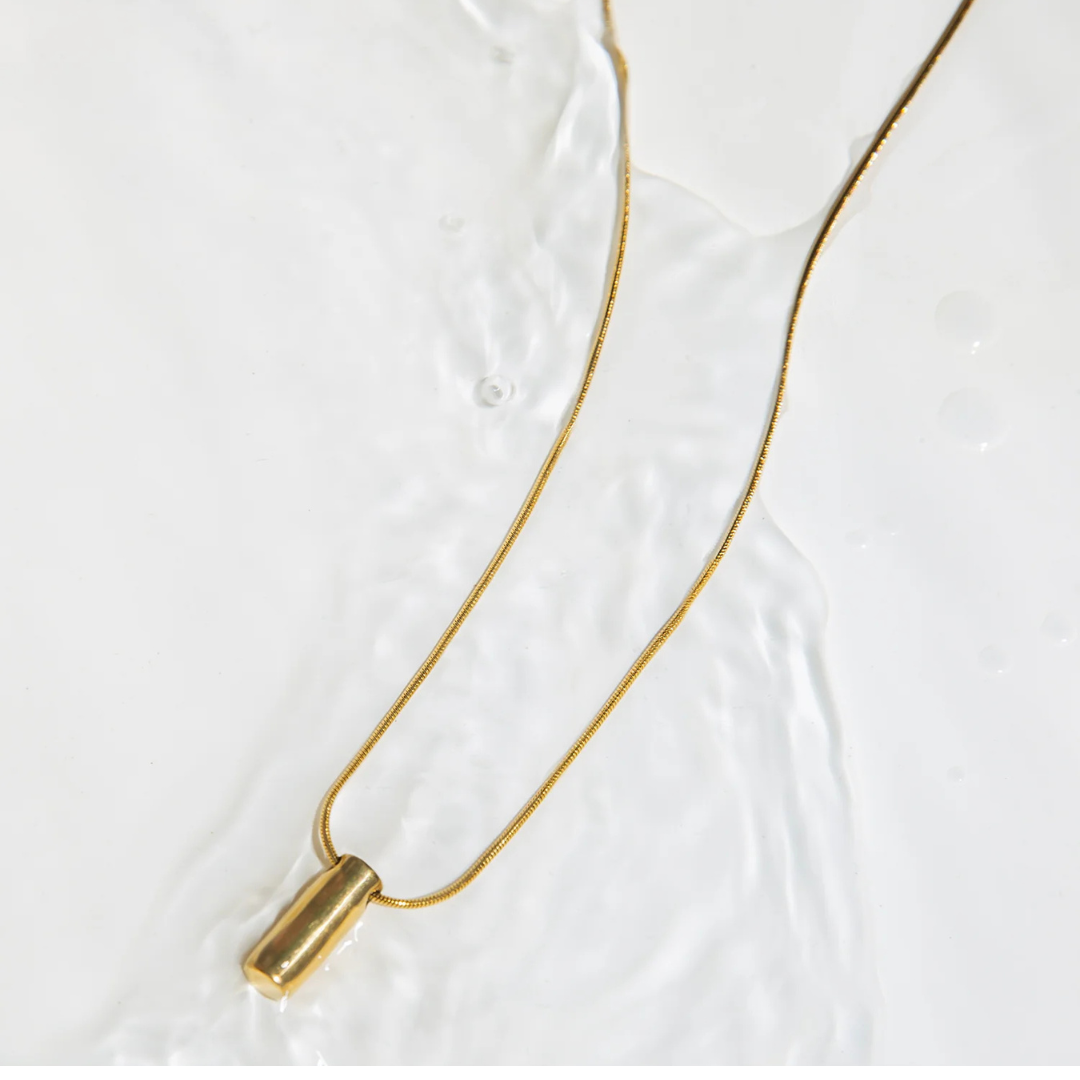 Cylinder Charm Waterproof Necklace