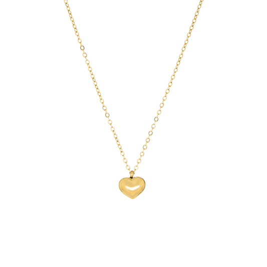 Waterproof Puffed Heart Necklace