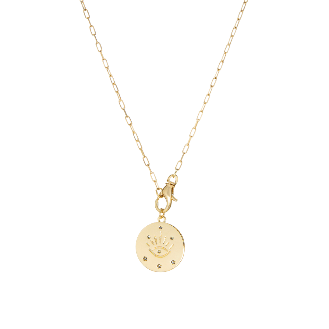 Pave Evil Eye Waterproof Necklace
