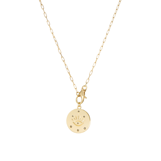 Pave Evil Eye Waterproof Necklace