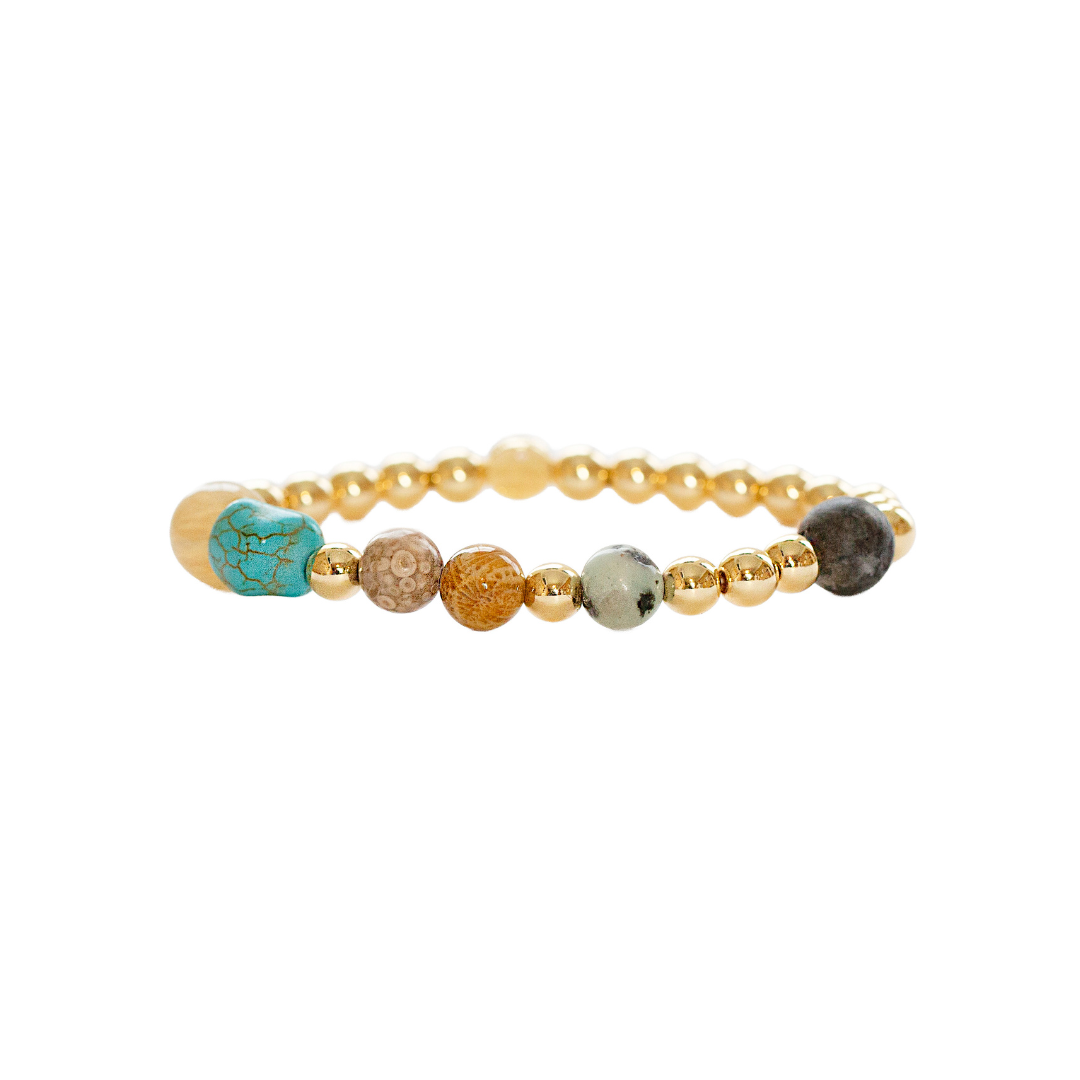 Gemma 4MM Natural Stone Bracelet