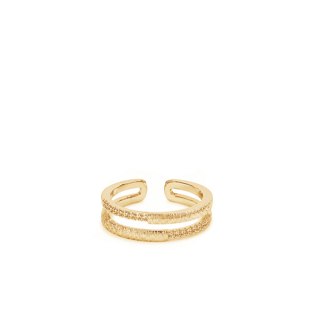 Textured Two Row Adjustable Ring