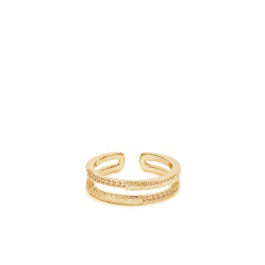 Textured Two Row Adjustable Ring