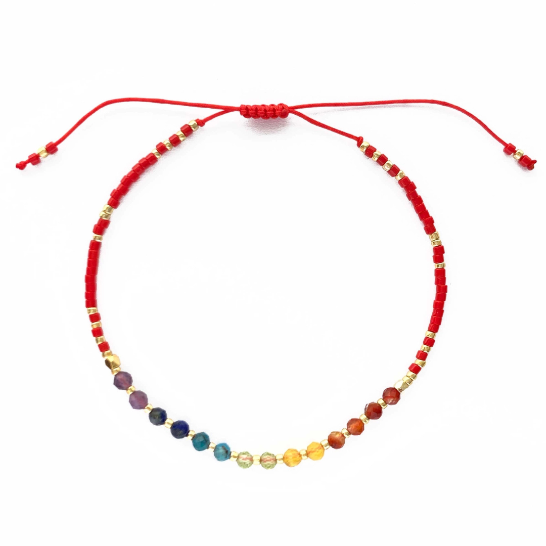 Chakra Rainbow Healing Stacking Bracelet