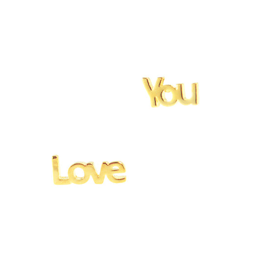 Love You Stud Earrings
