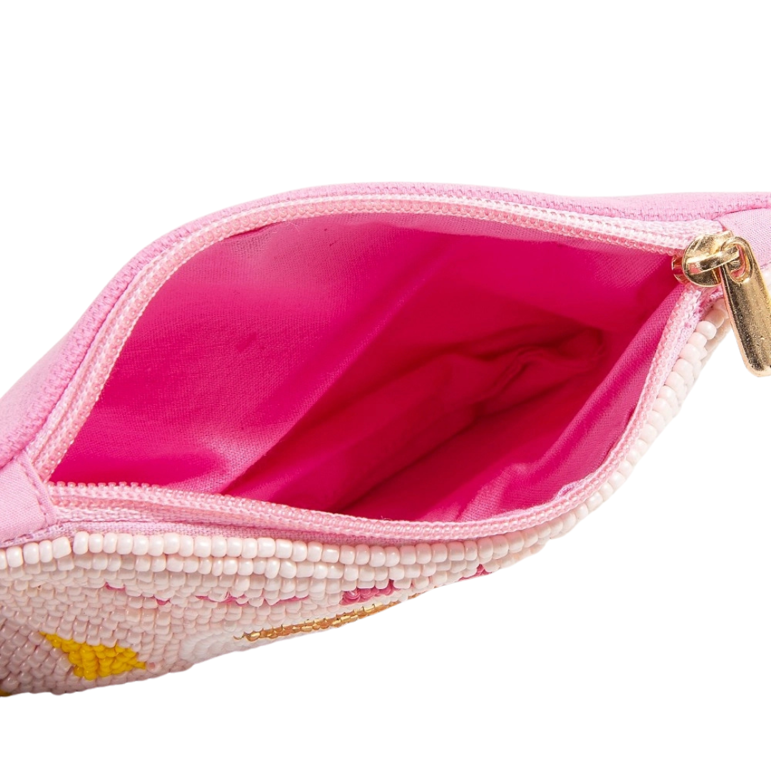 Coffe Funds Beaded Coin Purse