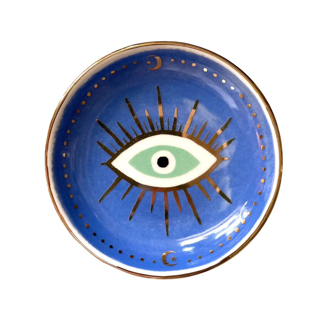 Evil Eye Porcelain Trinket Dish