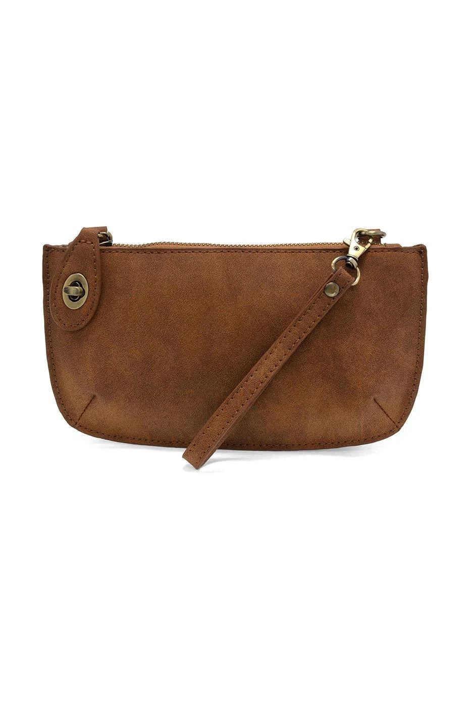 Mini Faux Suede Crossbody Wristlet Clutch