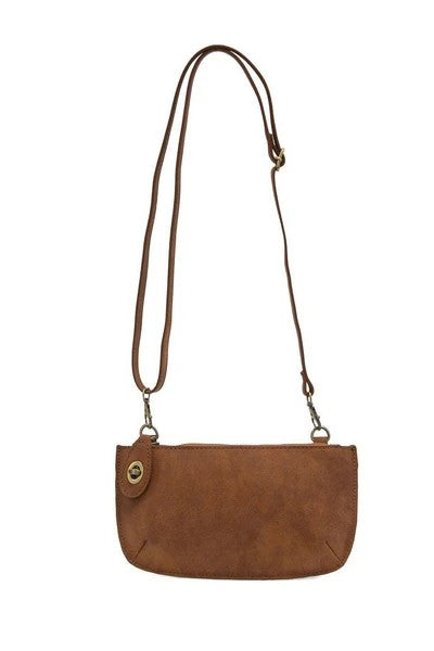 Mini Faux Suede Crossbody Wristlet Clutch