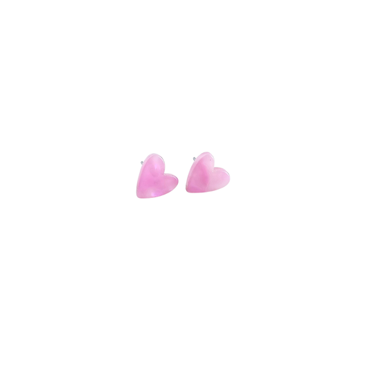 Hand Drawn Heart Studs