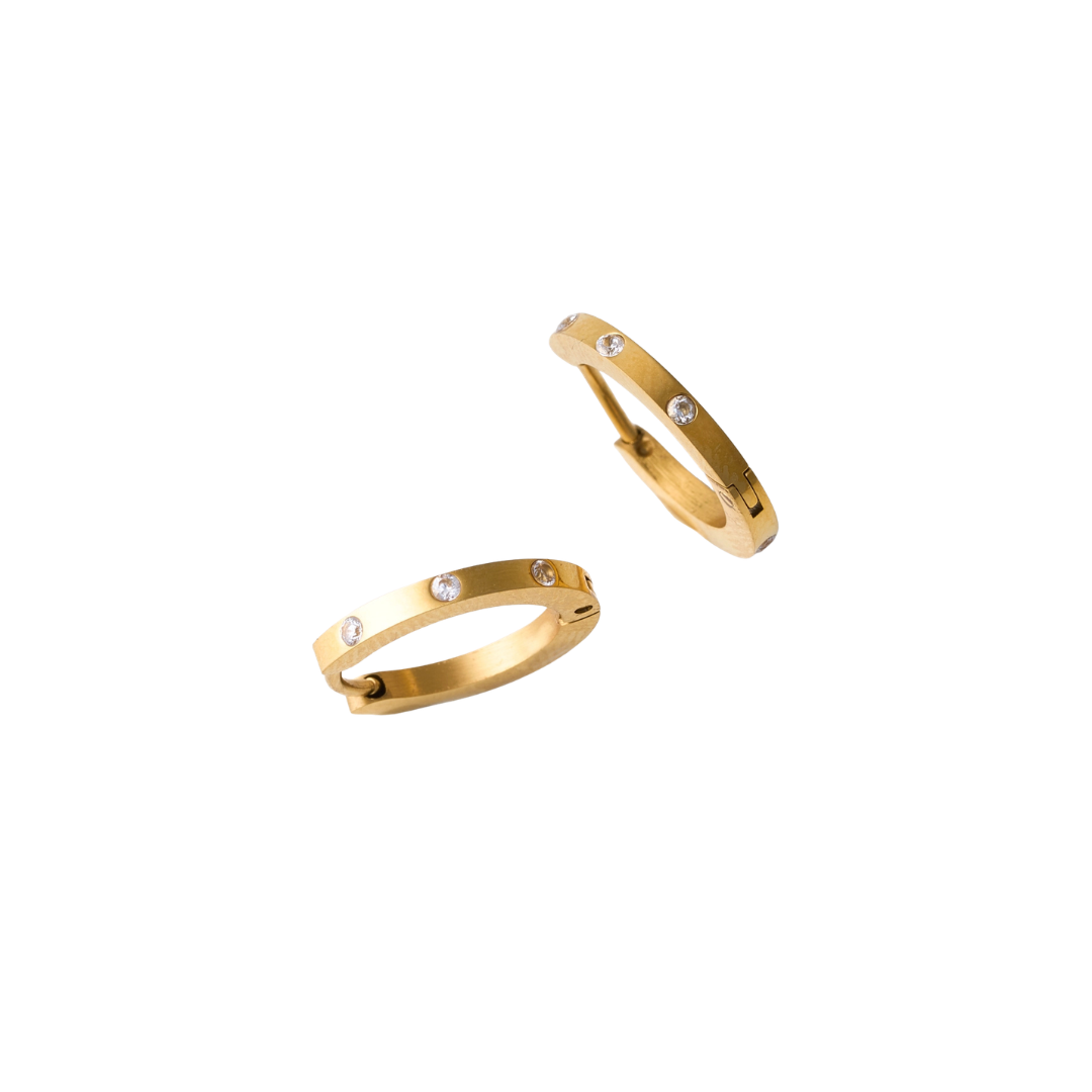 Skinny Corinne Huggie Earrings