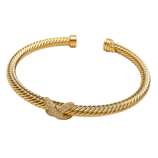 Gold Cris Cross Cuff