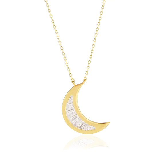 Baguette Moon Necklace