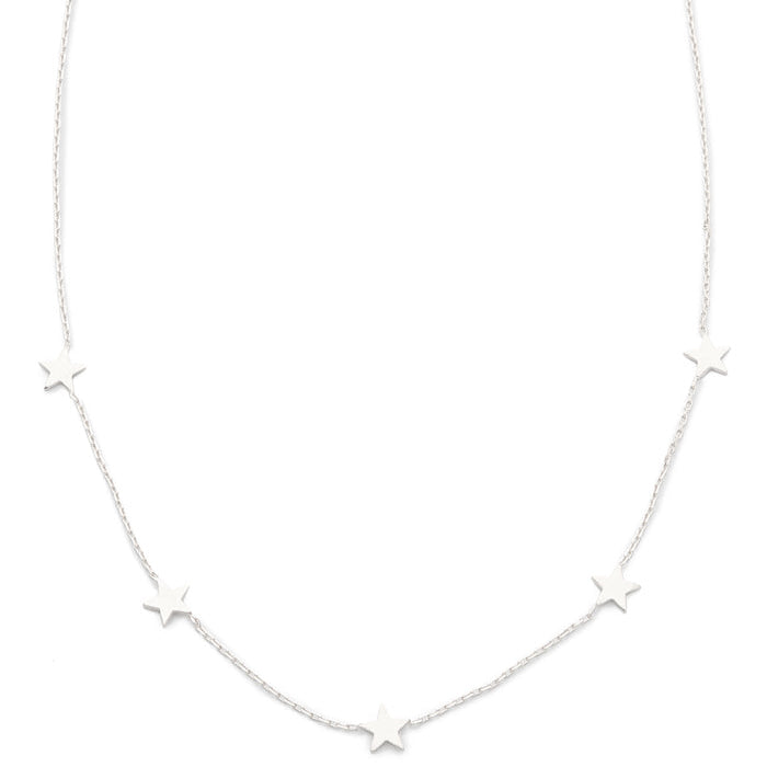 Mini 5 Star Charm Station Necklace