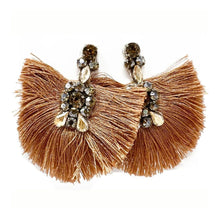 Load image into Gallery viewer, Coral Reef Fringe Statement Earring