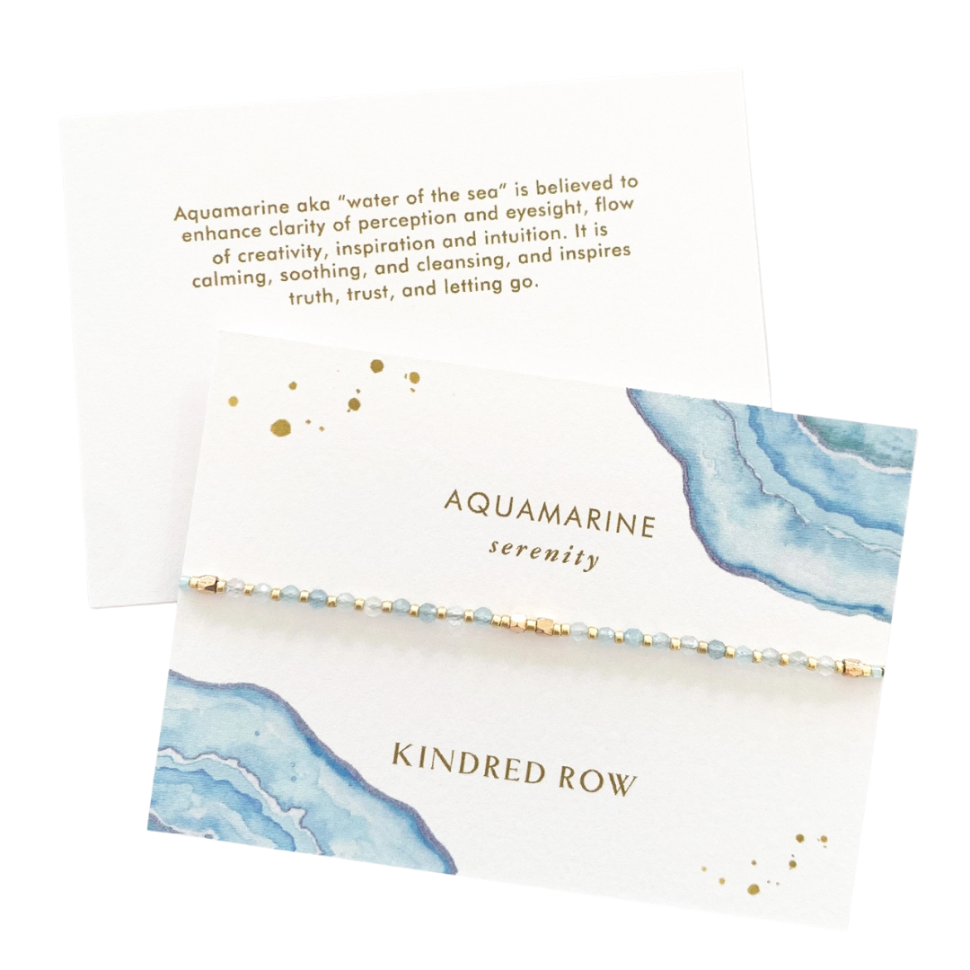 Aquamarine Healing Gemstone Stacking Bracelet