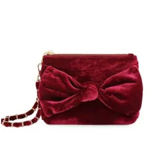 Bea Bow Velvet Wristlet