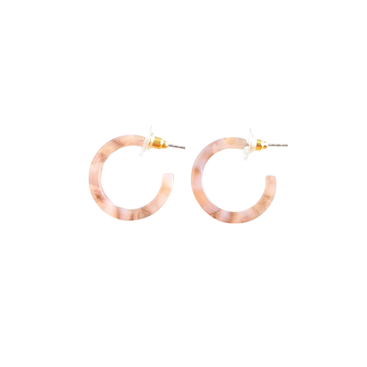 Cam Mini Hoops In Shimmering Taupe