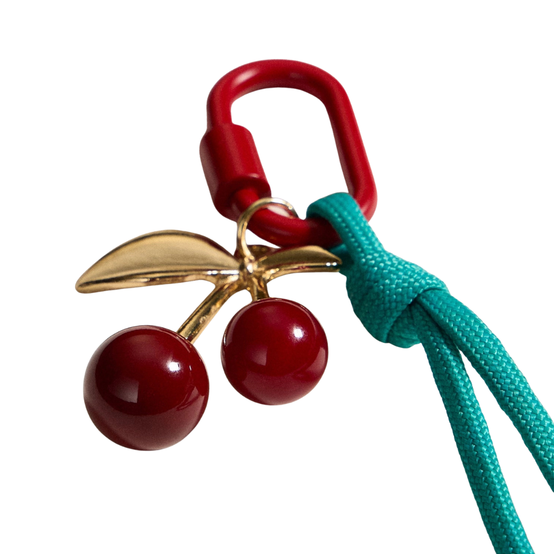 Cherry Enamel Keychain
