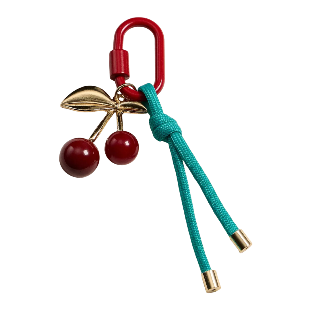 Cherry Enamel Keychain