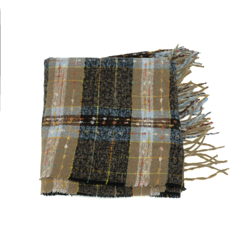 Cozy Madras Fringe Scarf