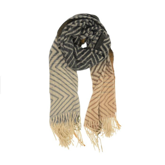 Ombre Chevron Fringe Scarf
