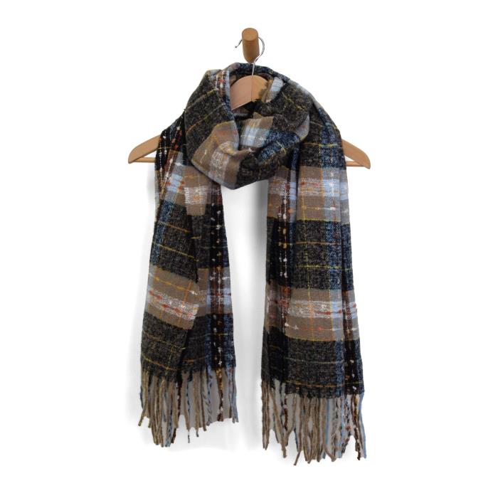 Cozy Madras Fringe Scarf