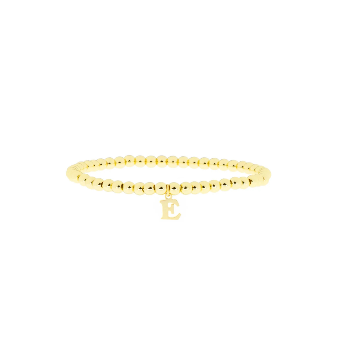 Gold Initial Charm Bracelet